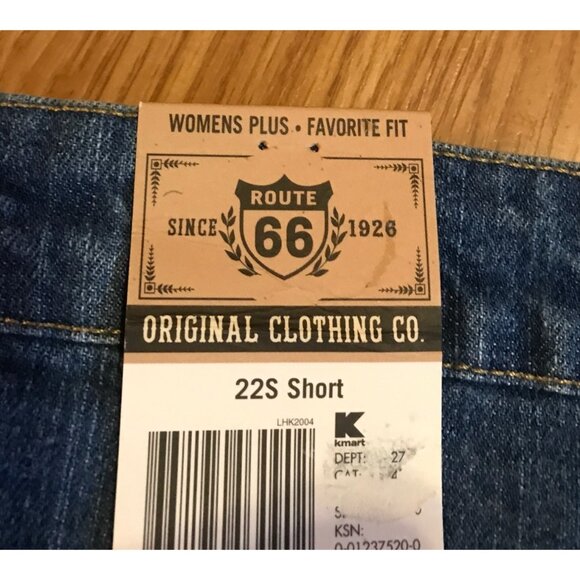 Womens Plus Size Route 66 Favorite Fit Bootcut Jeans 22W Short Blue Denim - Picture 6 of 8